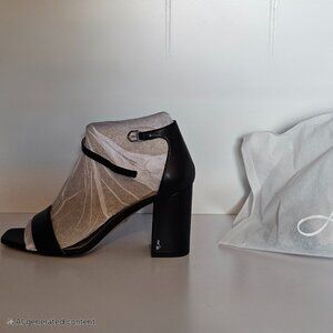 Sam Edelman Black Leather Daniella Block Heel Sandal Size 11